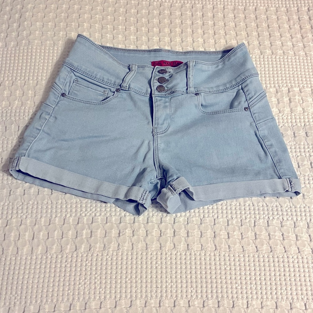 Butt, I Love You Wax Jean Shorts